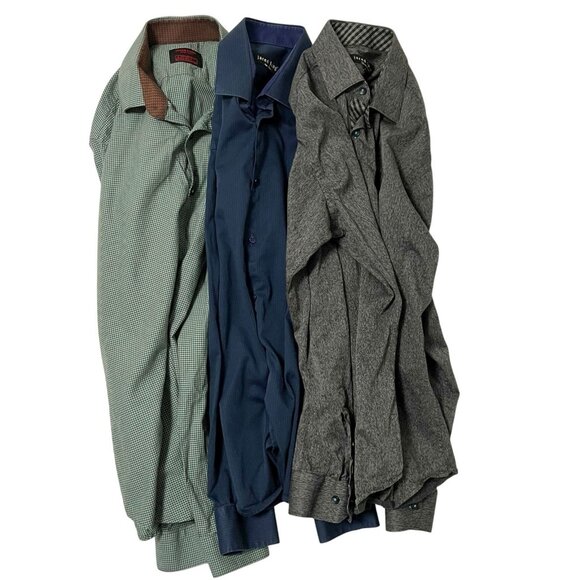 JARED LANG Lot Bundle of 3 Long Sleeve Button Down Shirt size Large - Picture 1 of 12